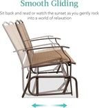 Best Choice Products 2-Person Outdoor Patio Swing Glider Steel Bench Loveseat - Image 4