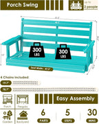 GREENVINES Porch Swing | 51’’ | HDPE Plastic | - Image 2