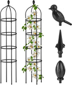 Garden Obelisk Trellis for Climbing Plants Outdoor 6 Ft Rose Bush Round Trellis by Miuwauer
