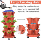 DUNCHATY 5 Tier Plant Pot, Vertical Garden Planter, Strawberry Planter - Image 4