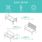Best Choice Products Outdoor Bench 2-Person Wicker Garden Patio Benches Seating - Image 5