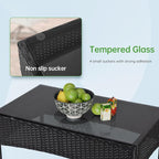 4 Pieces Conversation Set Modular Outdoor Furniture Set Water Resistant Patio - Image 4