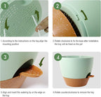 10 Inch Self Watering Hanging Pots, 2 Pack Hanging Planters - Image 4
