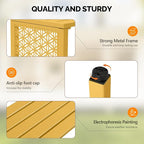 VINGLI 40in Outdoor Metal Bench, All-Weathe Backless Patio Bench - Image 5