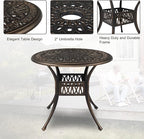 VINGLI 5 Pieces Outdoor Patio Dining Set, Cast Aluminium Patio Furniture Set - Image 5