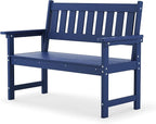 LUE BONA Outdoor Bench, 2-Person HDPS Garden Bench, Outdoor Benches Weatherproof - Image 7