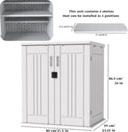 EHHLY Heavy Duty Small Storage Cabinet Outdoor Weatherproof, 14 Cuft Garage - Image 2