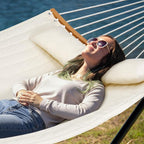 Outdoor Hammock with Stand Included, Two Person Hammock with Curved Spreader Bar - Image 2