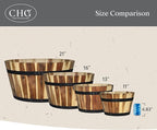 Classic Home and Garden Outdoor Whiskey Resin Flower Pot Barrel Planter - Image 6