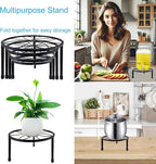 5 Packs Metal Plant Stand Indoor, Outdoor Black Plant Stand - Image 5
