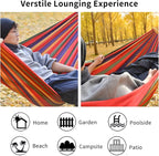 Hammock, Cotton Canvas Hammock Portable Camping Hammock - Image 4