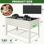 Elevated Raised Garden Bed 2' x 4'- Galvanized Metal Planter Boxes - Image 6