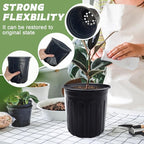 60 Pcs 1 Gallon Plant Nursery Pots, Plastic Seed Starter Pot - Image 4