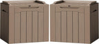 Flamaker 2 Pack Deck Box 31 Gallon Waterproof Resin Storage Box by Flamaker