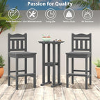 Sundale Outdoor 39 Inches Height Adirondack Bar Table, Patio HDPE Pub Height - Image 5