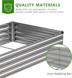 2PCS 9x3x1ft Galvanized Raised Garden Bed Kit, Galvanized Planter Raised Garden - Image 5