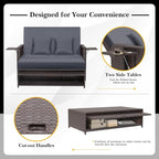 COSTWAY Patio Rattan Daybed - Image 6