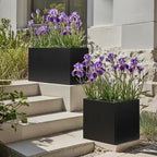 Black Planter Box Galvanized Steel Rectangular Metal Planter 36" L x 12" W x - Image 8