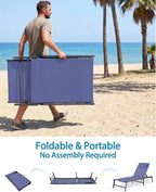 Foldable Chaise Lounge Chair - Image 7