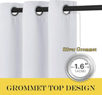 NICETOWN Greyish White Sliding Door Curtain 118 inch Length, Grommet Room - Image 3