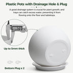 T4U 8 Inch Plant Pots, Plastic Planters - Image 3