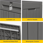 EAST OAK Outdoor Storage Box, 60 Gallon Deck Box Indoor and Outdoor Use - Image 5