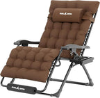 UDPATIO Oversized Zero Gravity Chair Chairs, Patio Recliner, Foldable Heavy by UDPATIO