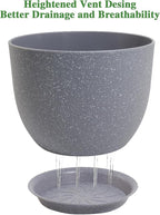 12inch Large Plant Pot, Modern Plastic Planter - Image 3