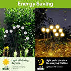 Solar Garden Lights Outdoor Waterproof, 6 Pack 48 LED Swaying Light Firefly - Image 3