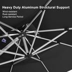 PURPLE LEAF 11 Feet Double Top Deluxe Square Patio Umbrella Offset Hanging - Image 3
