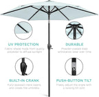 Best Choice Products 7.5ft Heavy-Duty Round Outdoor Market Table Patio Umbrella - Image 5