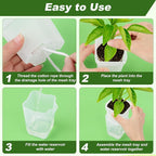 12 Pack Self Watering Pots Set for Indoor Plants, 2.5" Small Clear Self - Image 5