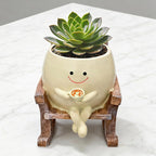 Smiley Face Planter Pot, Cute Plant Pots - Image 5