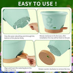 Plant Pots, Flower Pots for Indoor/Outdoor Plants, Self Watering Plastic - Image 5
