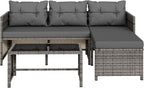 Vongrasig 3 Pieces Patio Furniture Sets, All-Weather Wicker Outdoor Sofa Couch - Image 8