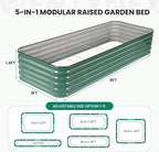 8×3×1.4FT Galvanized Raised Garden Bed Outdoor, Metal Raised Garden Bed Kit - Image 2