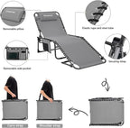 KingCamp Lounge Chair Outdoor, Folding Tanning Chairs Comfy Adjustable - Image 5