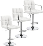 Yaheetech Bar Stools Set of 3, PU Leather Adjustable Barstools by Yaheetech