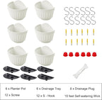 ORIMERC 6 Pcs Plastic Large Wall Plant Pots Vertical Garden Living Wall Mounted - Image 3