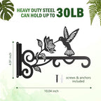 4-Pack Aesthetic Plant Hangers Outdoor – 10 Inch Metal Hanging Plant Bracket - Image 4