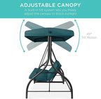 Best Choice Products 3-Seat Outdoor Large Converting Canopy Swing Glider - Image 5