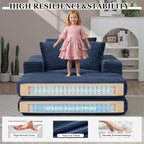 HANXIN 62" Chaise Lounge Chair Indoor, Oversized Corduroy Boneless Convertible - Image 3