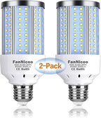 2-Pack 200W Equivalent LED Corn Light Bulb 3000 Lumen 6500K Cool White Daylight by FanNicoo