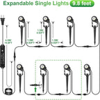 2 Pack Extendable Outdoor Landscape Lights, 12V Low Voltage Landscape Lighting - Image 4