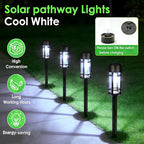 Mancra Solar Pathway Lights Outdoor, 8 Pack Metal Glass Solar Lights Outdoor - Image 2
