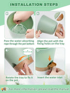 5in Self Watering Pots for Indoor Plants - Image 7