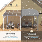 AECOJOY 16' x 8' White Gazebo Outdoor Pergola - Image 2