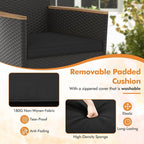 Tangkula 5 Pieces Rattan Outdoor Dining Set - Image 6
