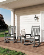GarveeLife Outdoor Side Table 2-Tier, 18 in HDPE All Weather Resistant Patio - Image 2