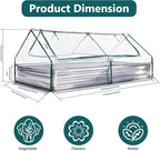 DUMOS Raised Garden Bed with Cover, Extra Large Metal Garden Bed Mini Greenhouse - Image 7